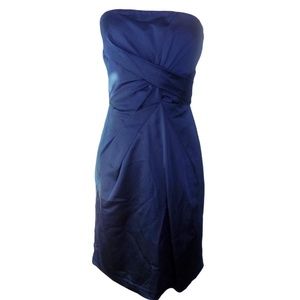 BCBG Indigo Strapless Cocktail Dress